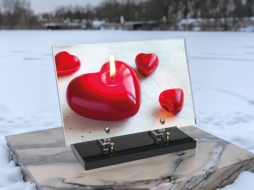 Romantic Rectangular Plexiglas Plaque.