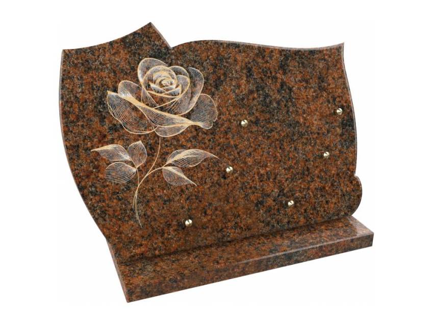 Creative and sensitive granite plaque.