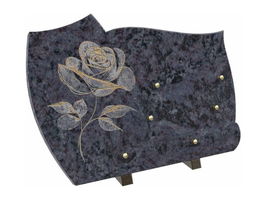 Creative and sensitive granite plaque.