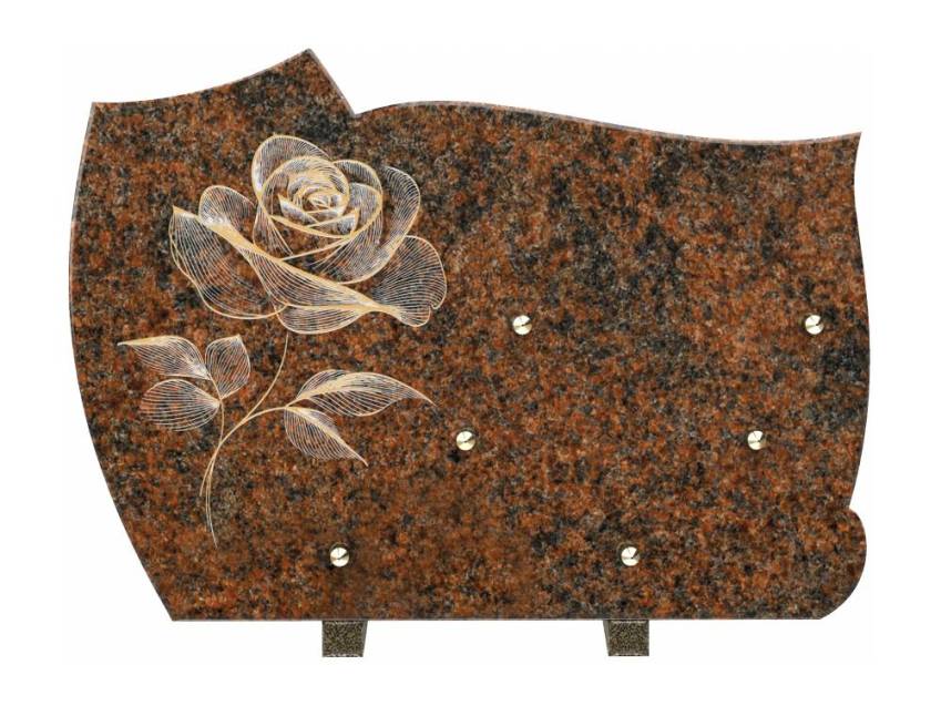 Creative and sensitive granite plaque.