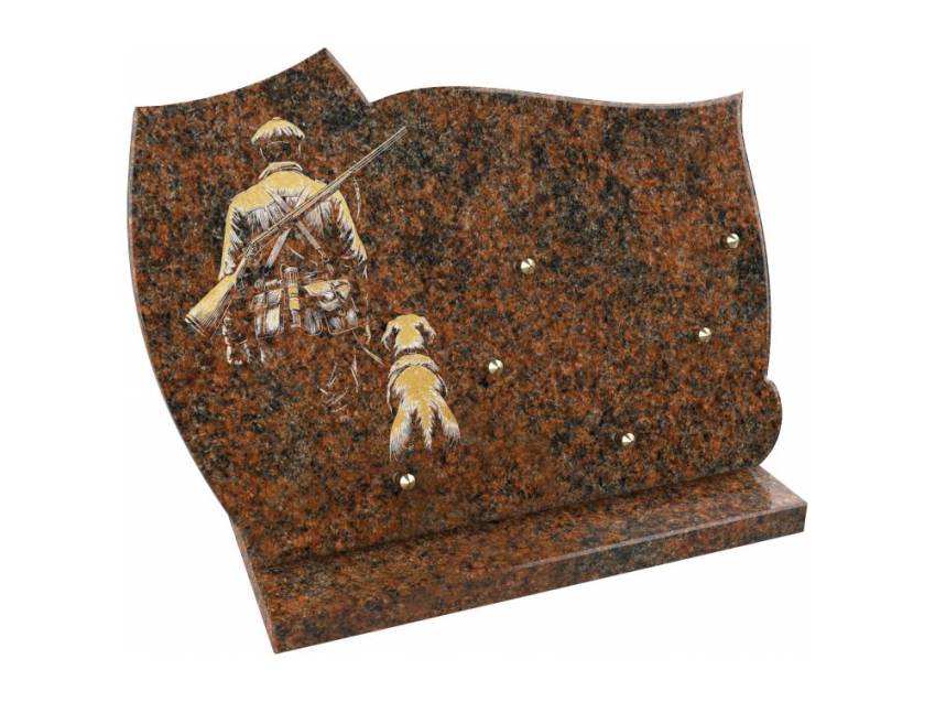 Creative and sensitive granite plaque.