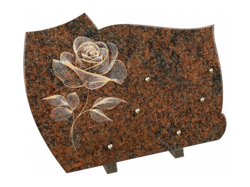 Creative and sensitive granite plaque.