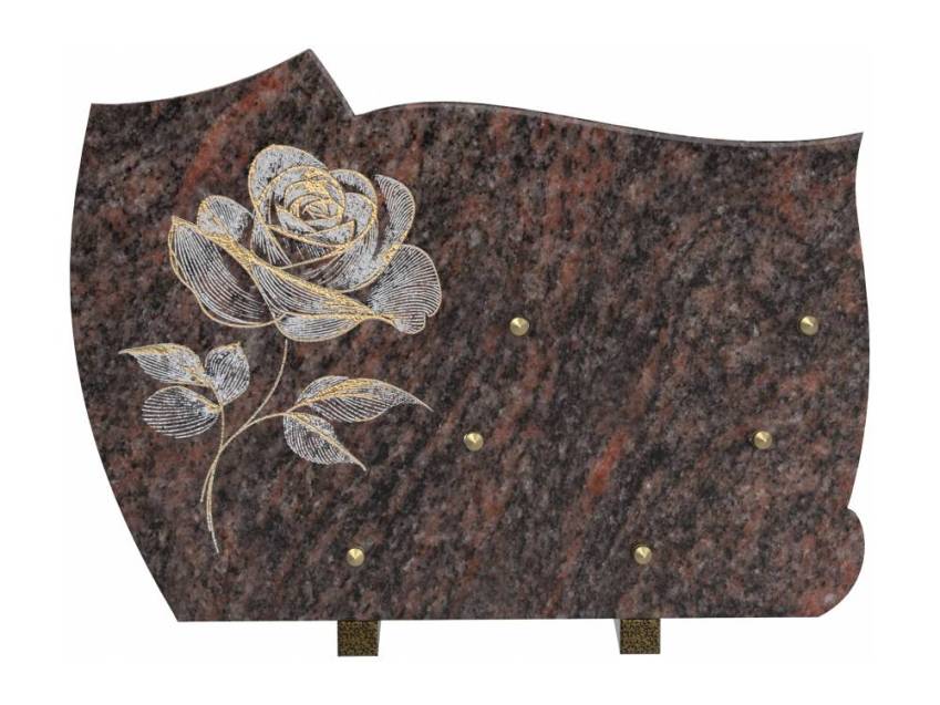 Creative and sensitive granite plaque.