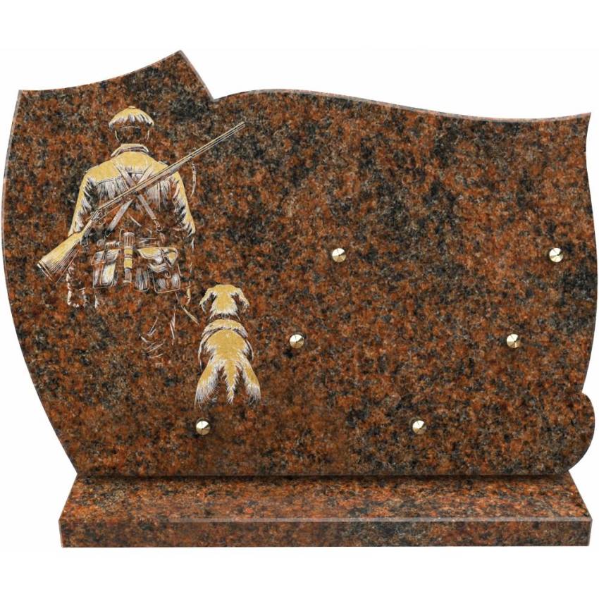 Creative and sensitive granite plaque.