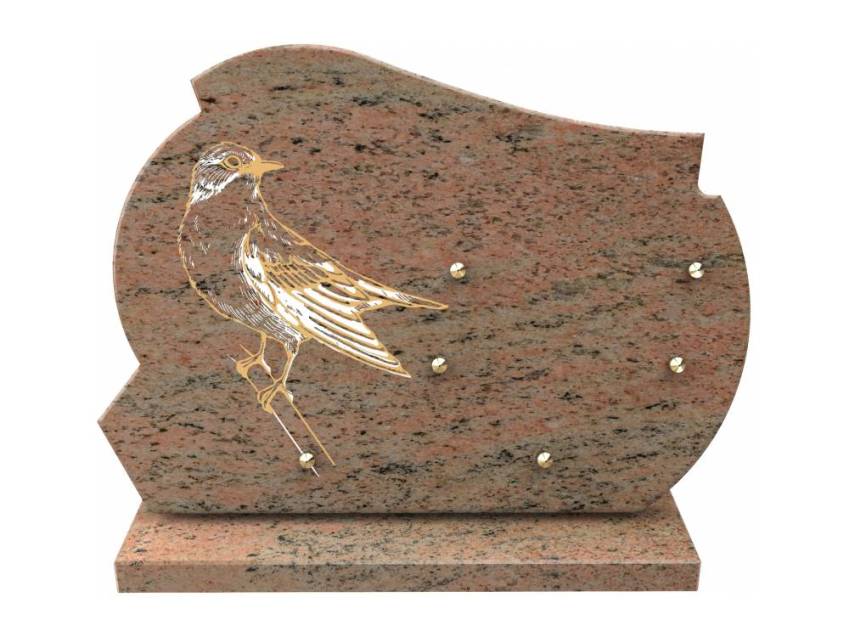 Creative and sensitive granite plaque.