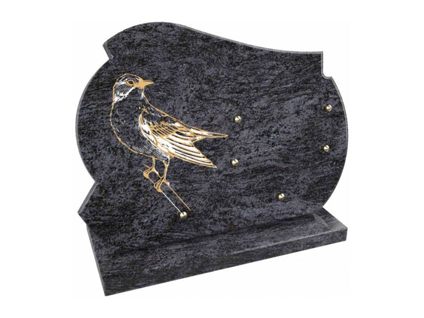 Creative and sensitive granite plaque.