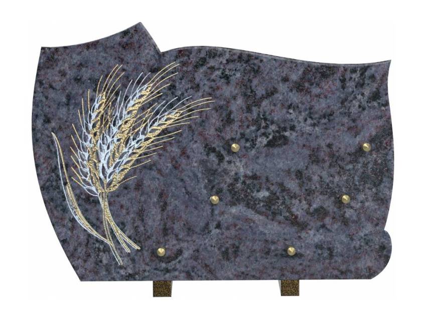 Creative and sensitive granite plaque.