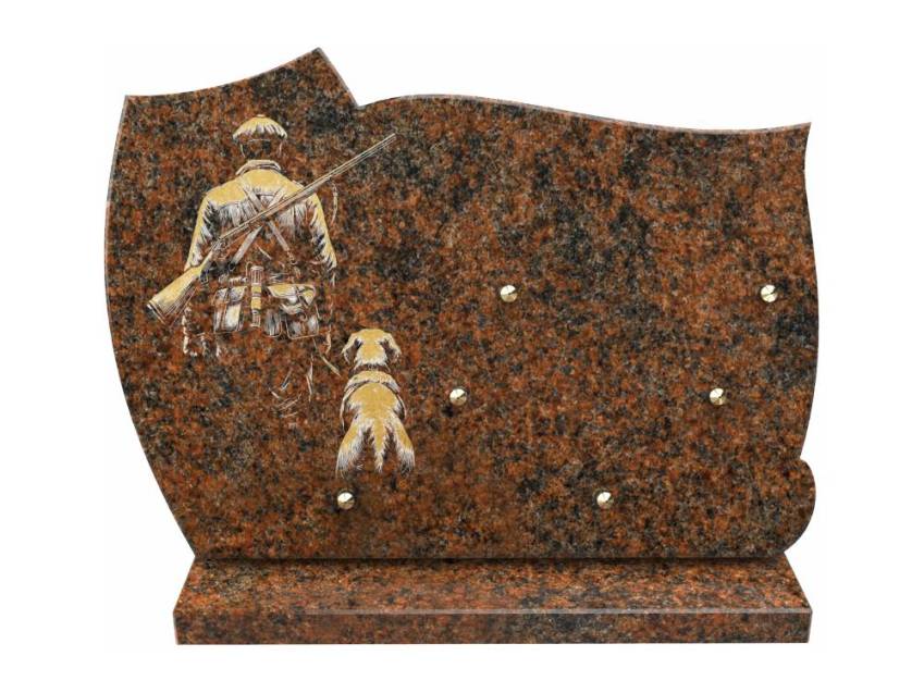 Creative and sensitive granite plaque.