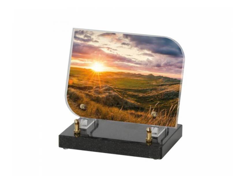 Remarkable cut plexiglass plaque.