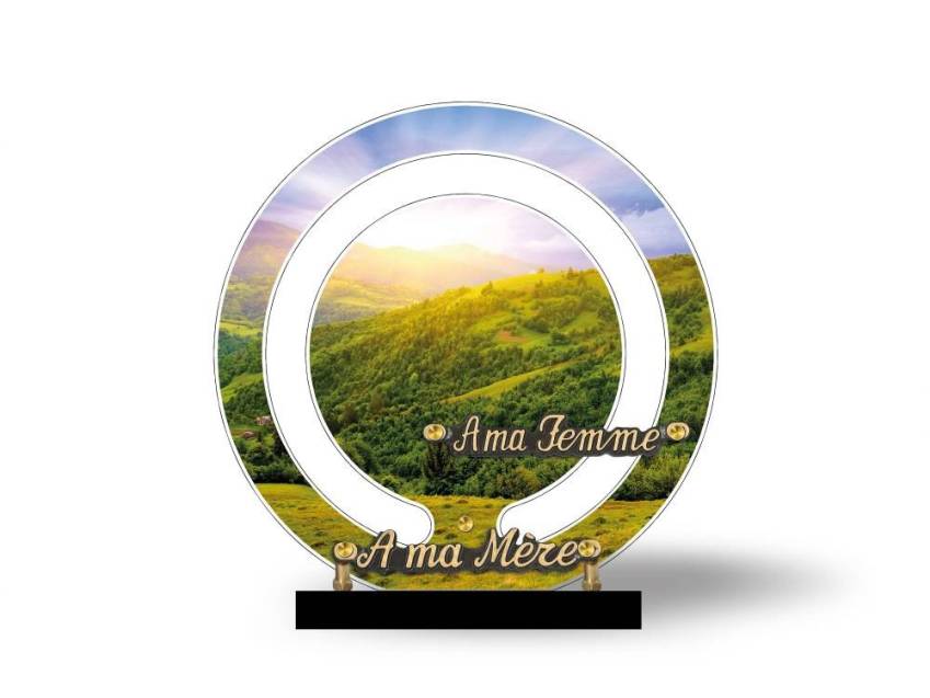 Plaque Plexiglas design typique