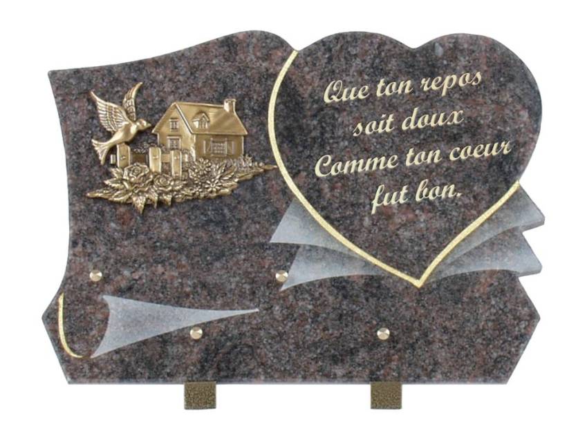 Contemporary distinguished granite plaque.