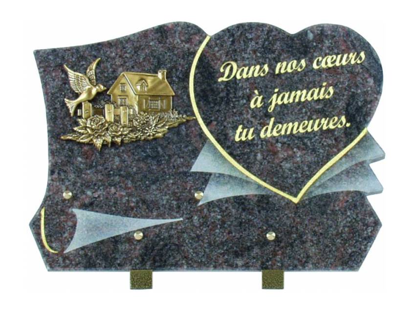 Contemporary distinguished granite plaque.