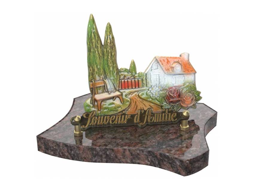 Handcrafted Granite Plaque Estimated