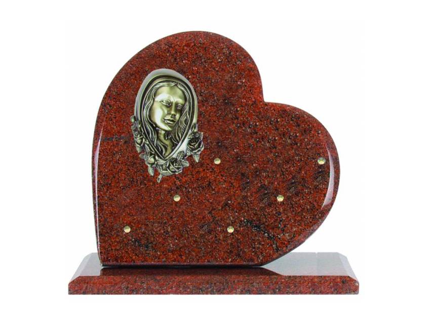 Authentic Granite Heart Plaque.