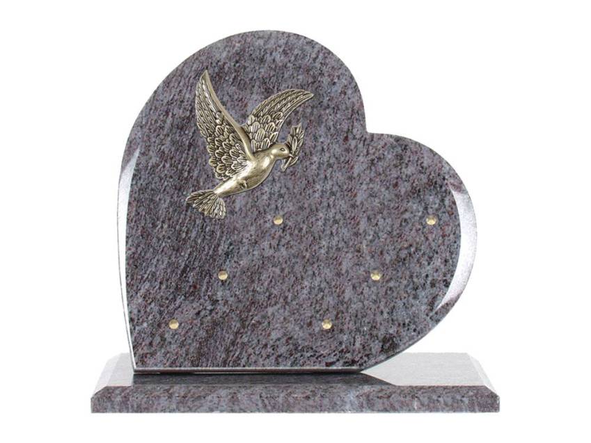 Authentic Granite Heart Plaque.