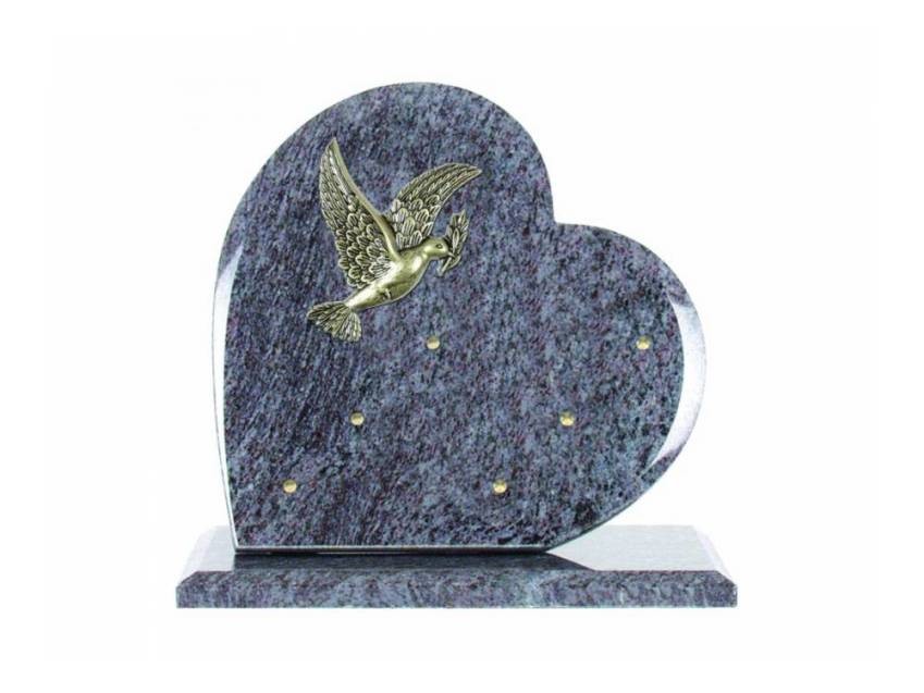 Authentic Granite Heart Plaque.