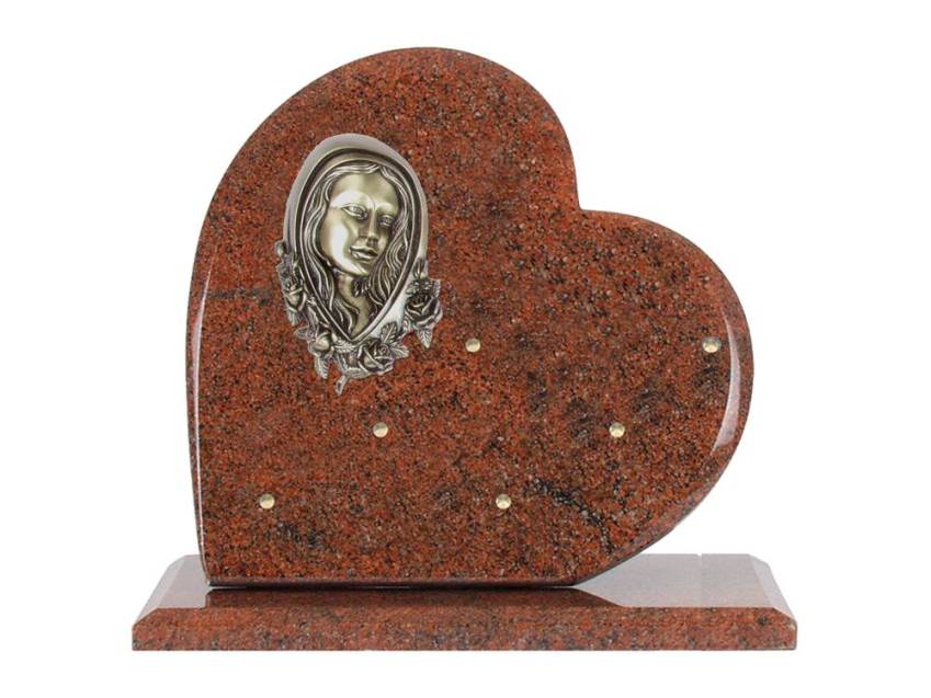 Authentic Granite Heart Plaque.