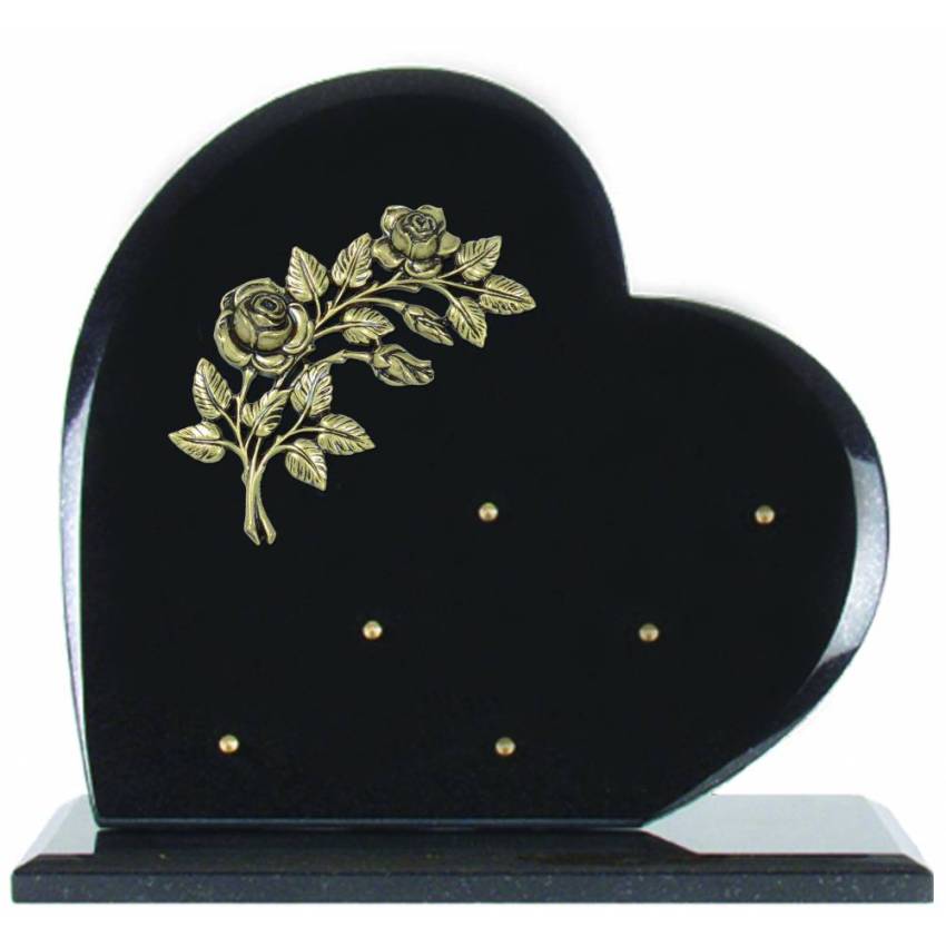 Authentic Granite Heart Plaque.