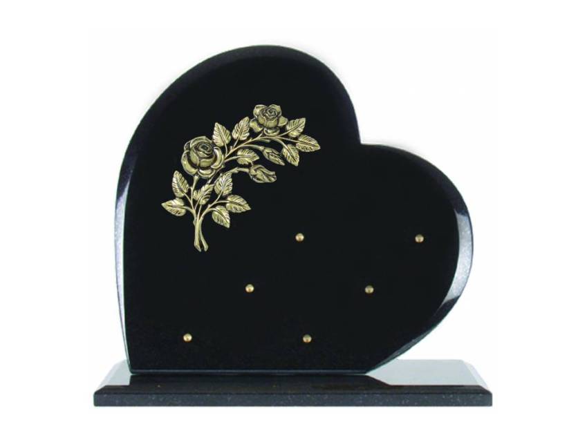 Authentic Granite Heart Plaque.