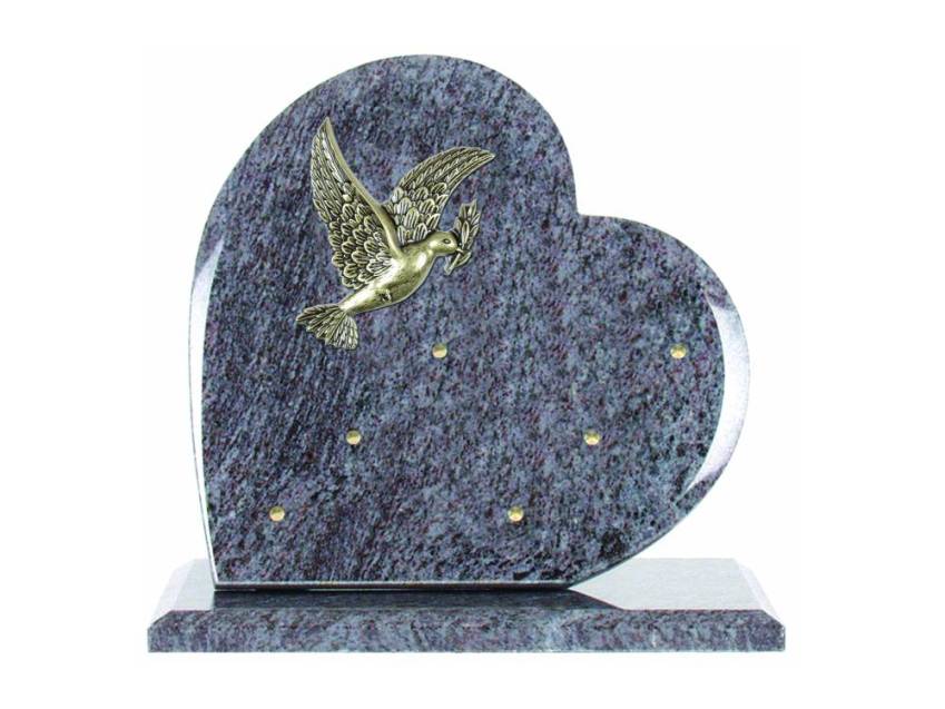 Authentic Granite Heart Plaque.