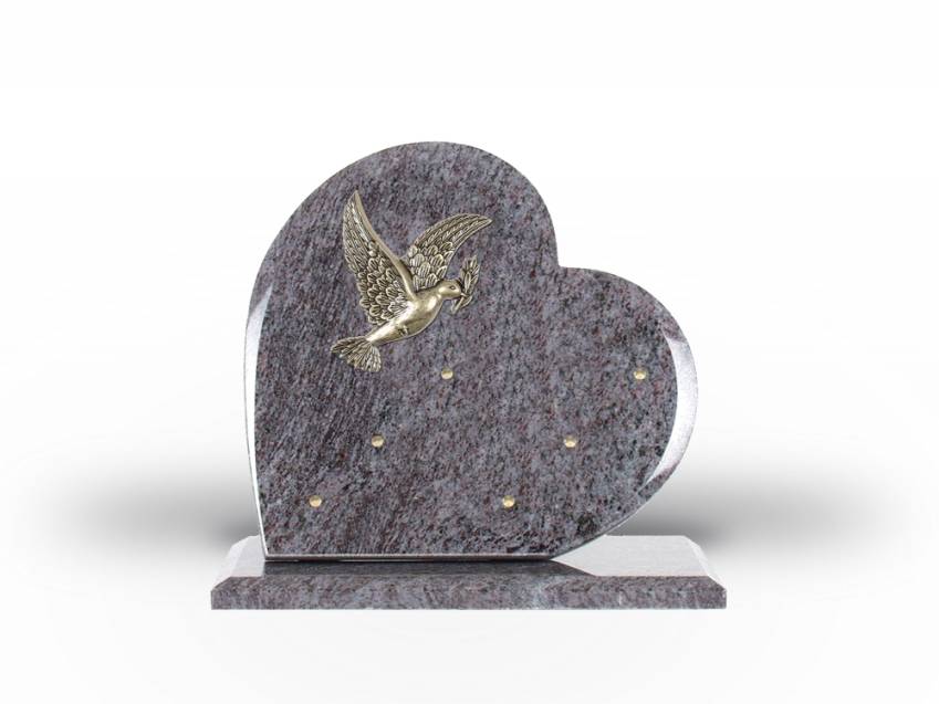 Authentic Granite Heart Plaque.