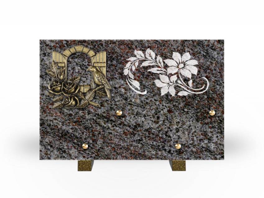 Symbolic Rectangle Granite Plaque.