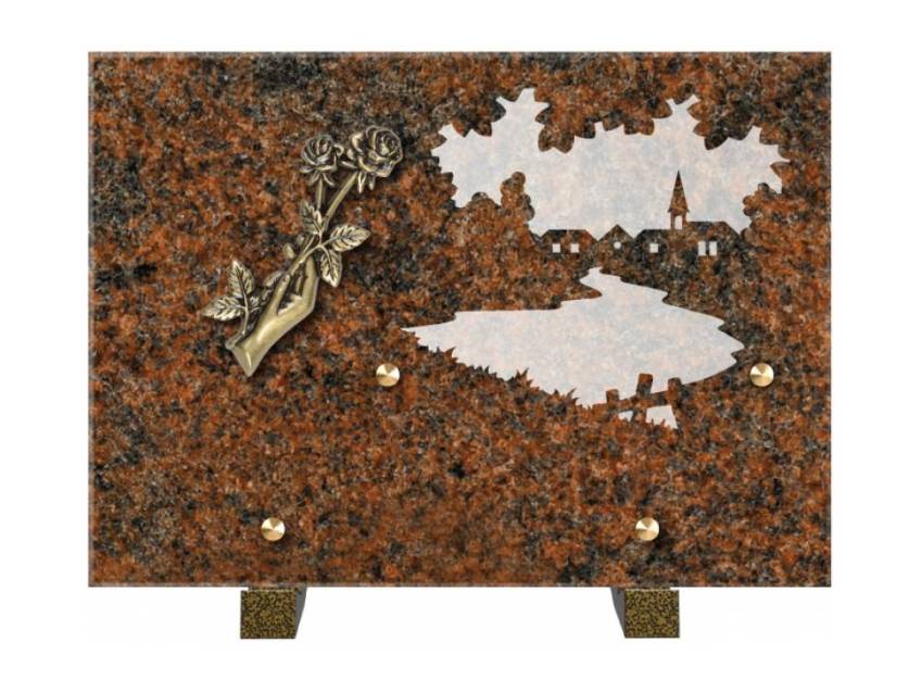 Symbolic Rectangle Granite Plaque.