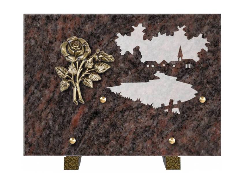 Symbolic Rectangle Granite Plaque.