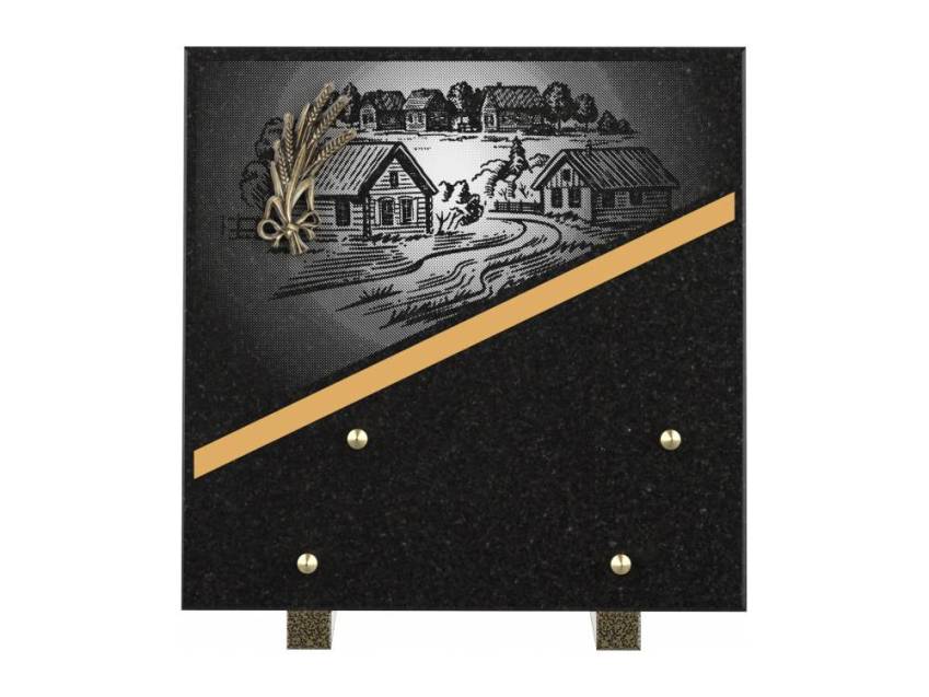 Authentic rectangular granite plaque