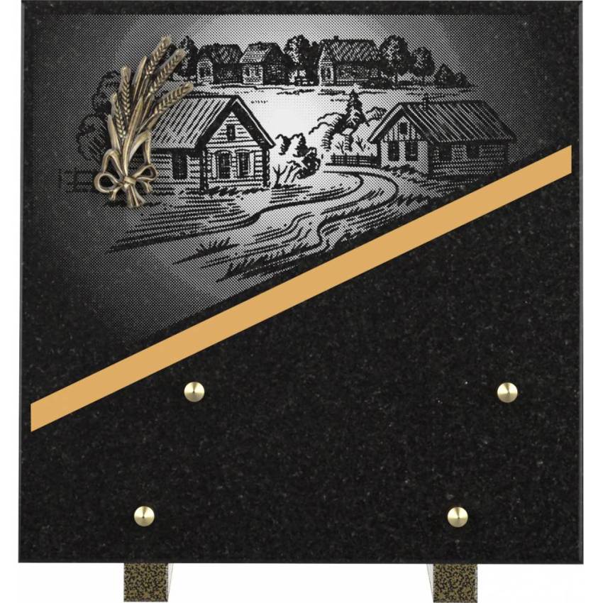 Authentic rectangular granite plaque