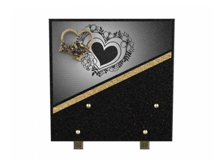 Authentic rectangular granite plaque