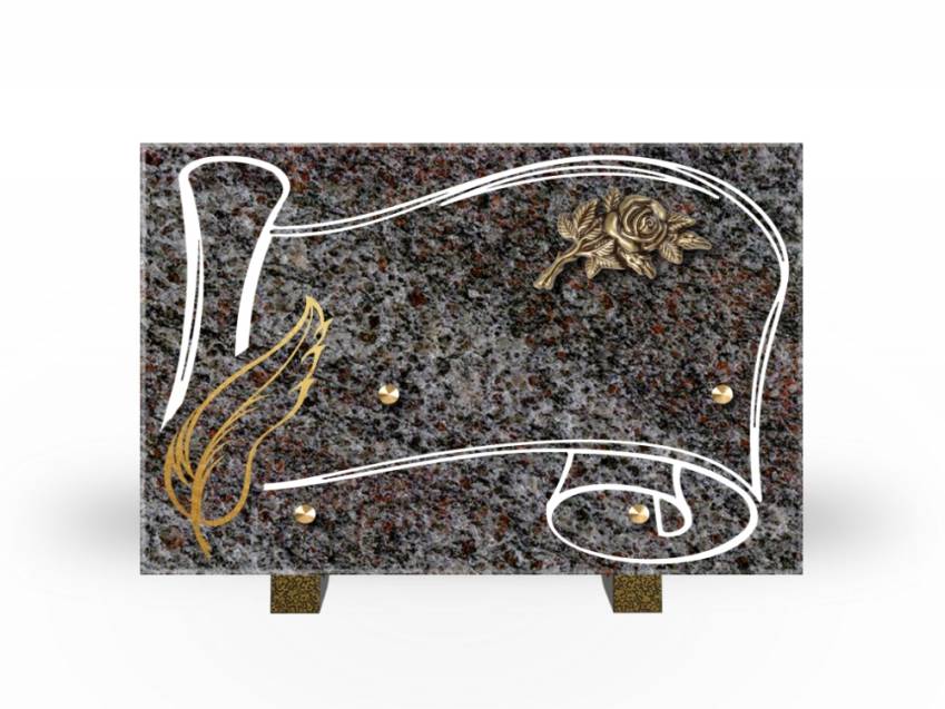 Plaque Granit Rectangle souvenir