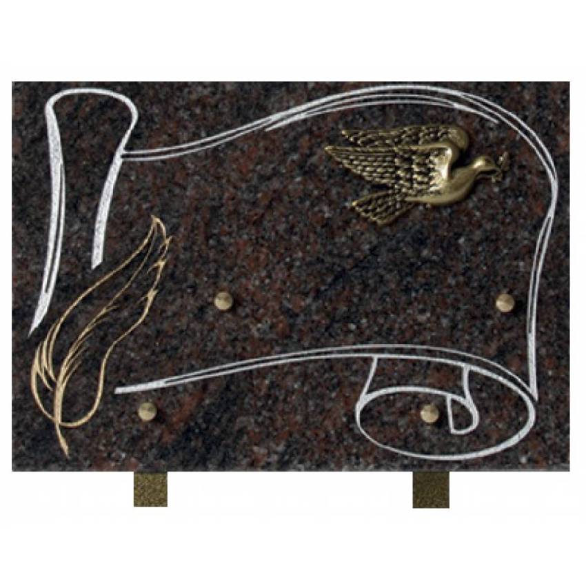 Plaque Granit Rectangle souvenir