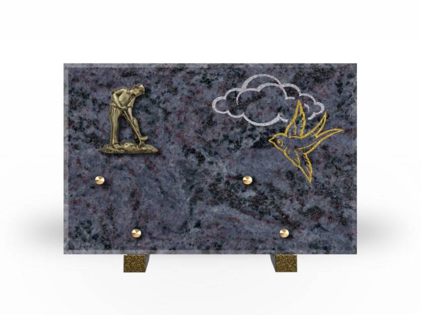 Plaque Granit Rectangle souvenir