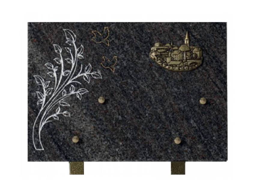 Plaque Granit Rectangle souvenir