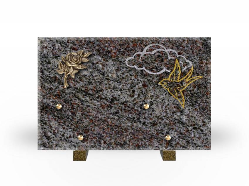 Plaque Granit Rectangle souvenir