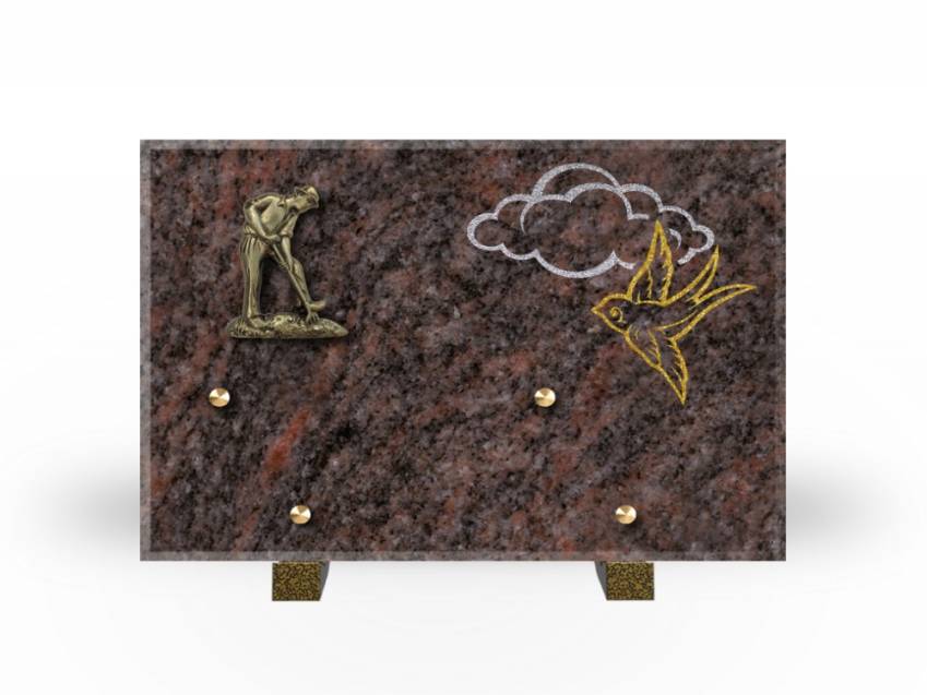 Plaque Granit Rectangle souvenir