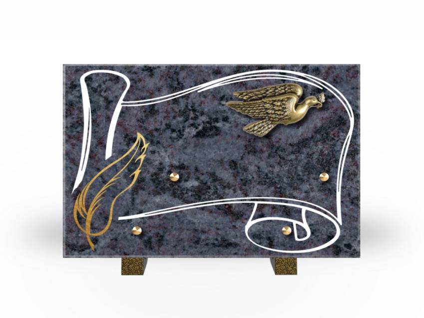 Plaque Granit Rectangle souvenir