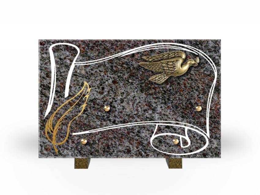 Plaque Granit Rectangle souvenir