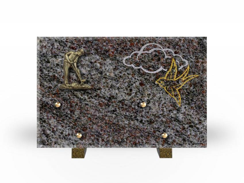 Plaque Granit Rectangle souvenir