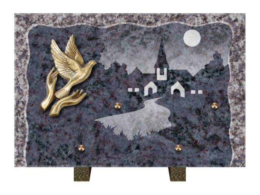 Plaque Granit Rectangle recueil