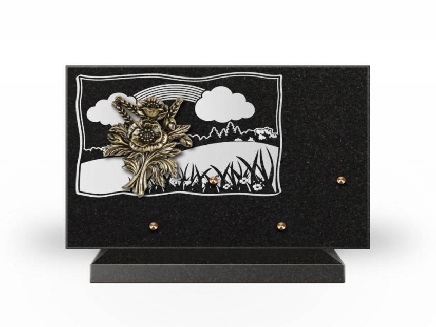 Plaque Granit Rectangle romantique