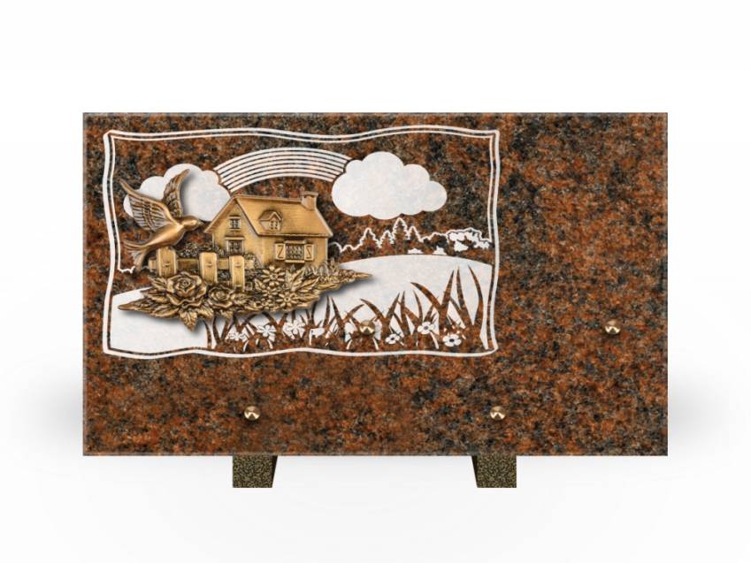 Plaque Granit Rectangle romantique