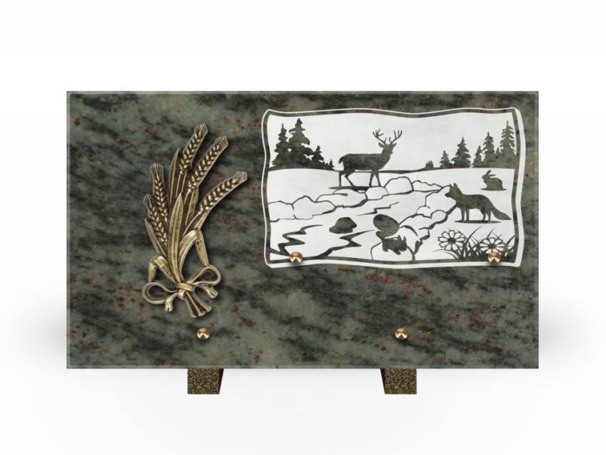 Plaque Granit Rectangle romantique