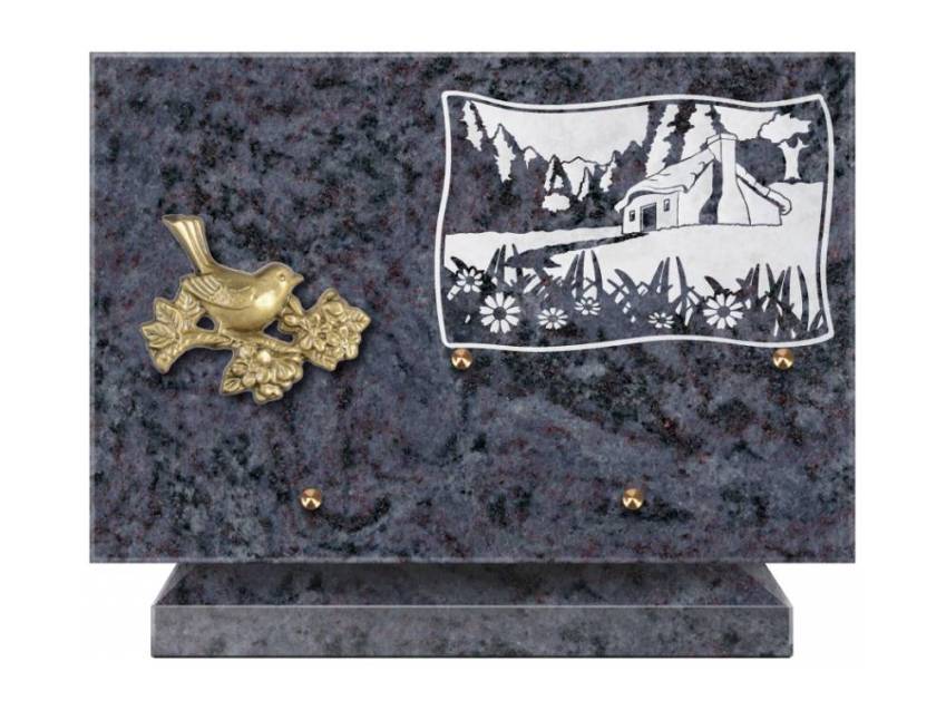 Plaque Granit Rectangle romantique