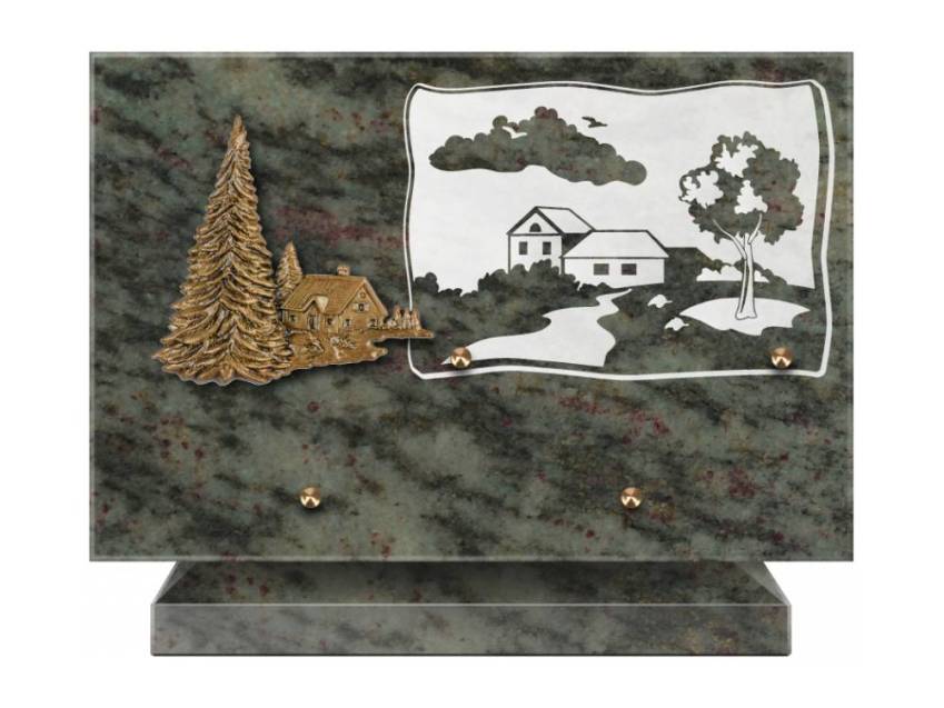 Plaque Granit Rectangle romantique