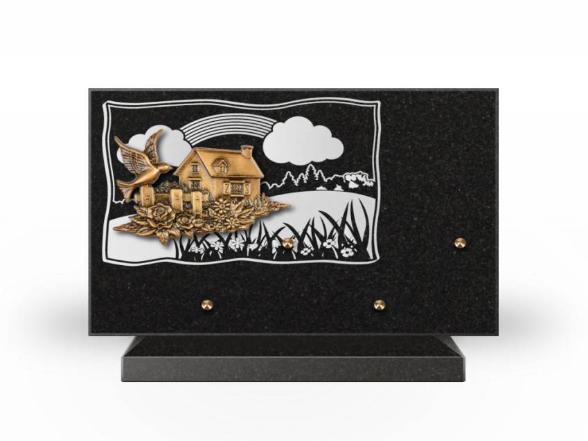 Plaque Granit Rectangle romantique