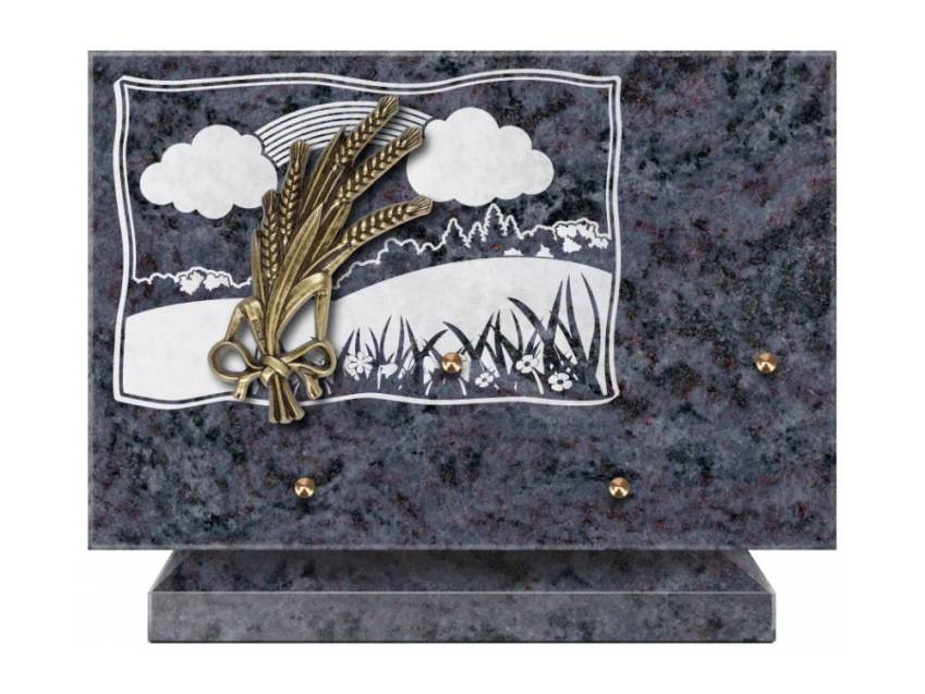 Plaque Granit Rectangle romantique