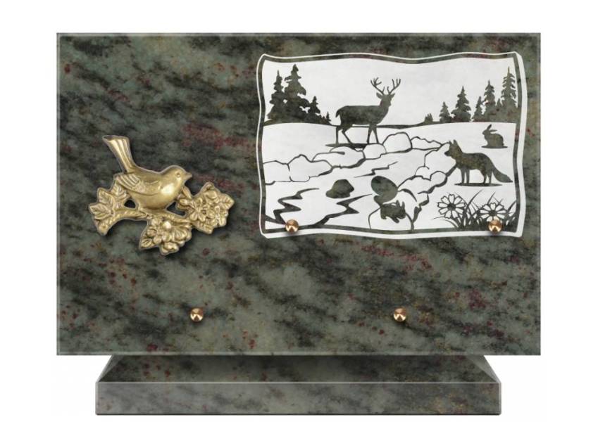 Plaque Granit Rectangle romantique