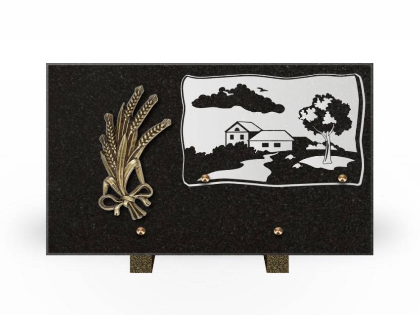 Plaque Granit Rectangle romantique